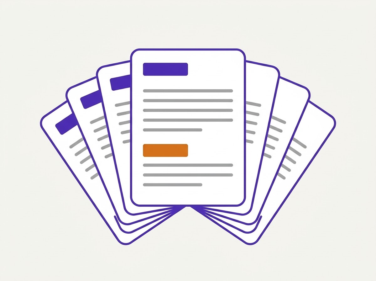 A fanned stack of seven documents representing the findings from Foundation.
